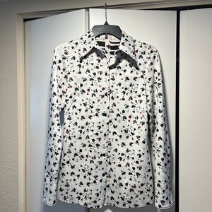 Dorothee Schumacher Women's Floral Blouse - White with black, red floral